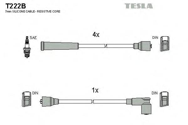 

Высоковольтные провода Tesla T222B для Fiat, Lancia