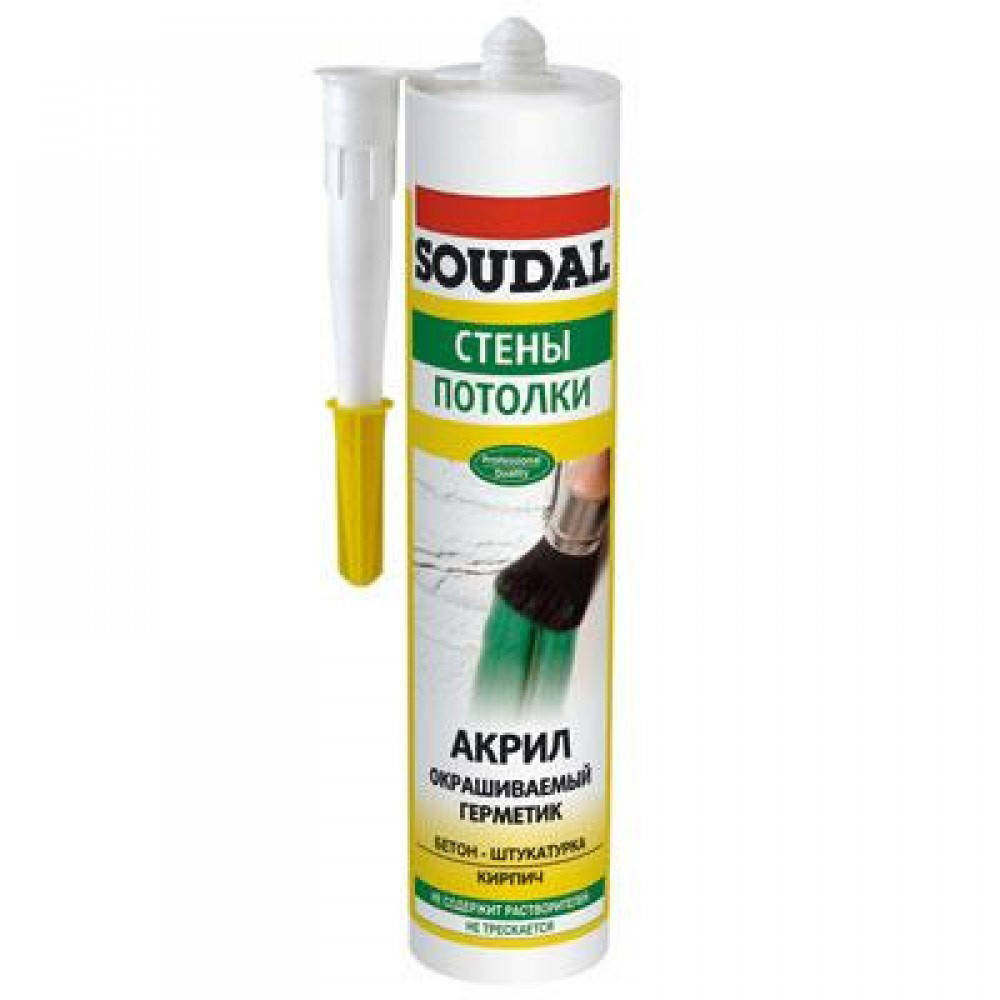 

Герметик акриловый черный Soudal 280 мл