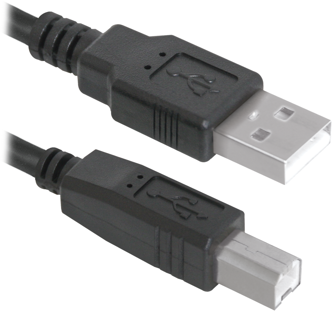 Кабель Defender USB04-06 USB2.0 AM-BM, 1.8м, пакет (83763) (6239463)