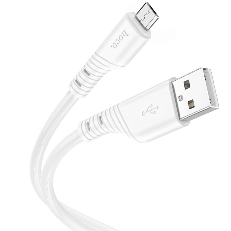 Дата кабель Hoco X97 Crystal color USB to MicroUSB (1m) White, фото 1