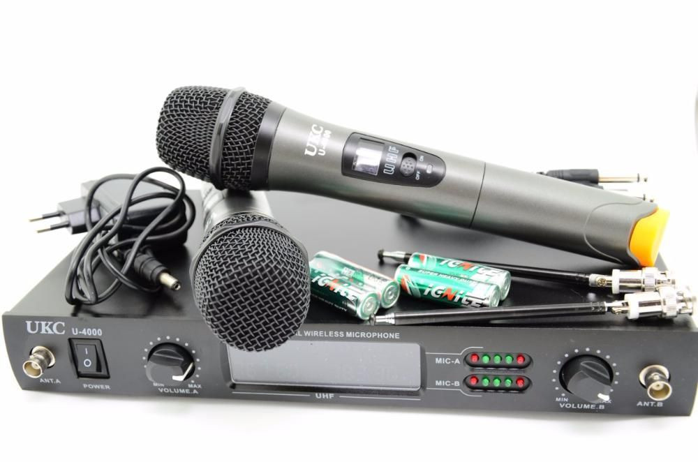 Радиосистема UKC UHF U-4000 2 беспроводных микрофона - фото 1 - id-p497898338