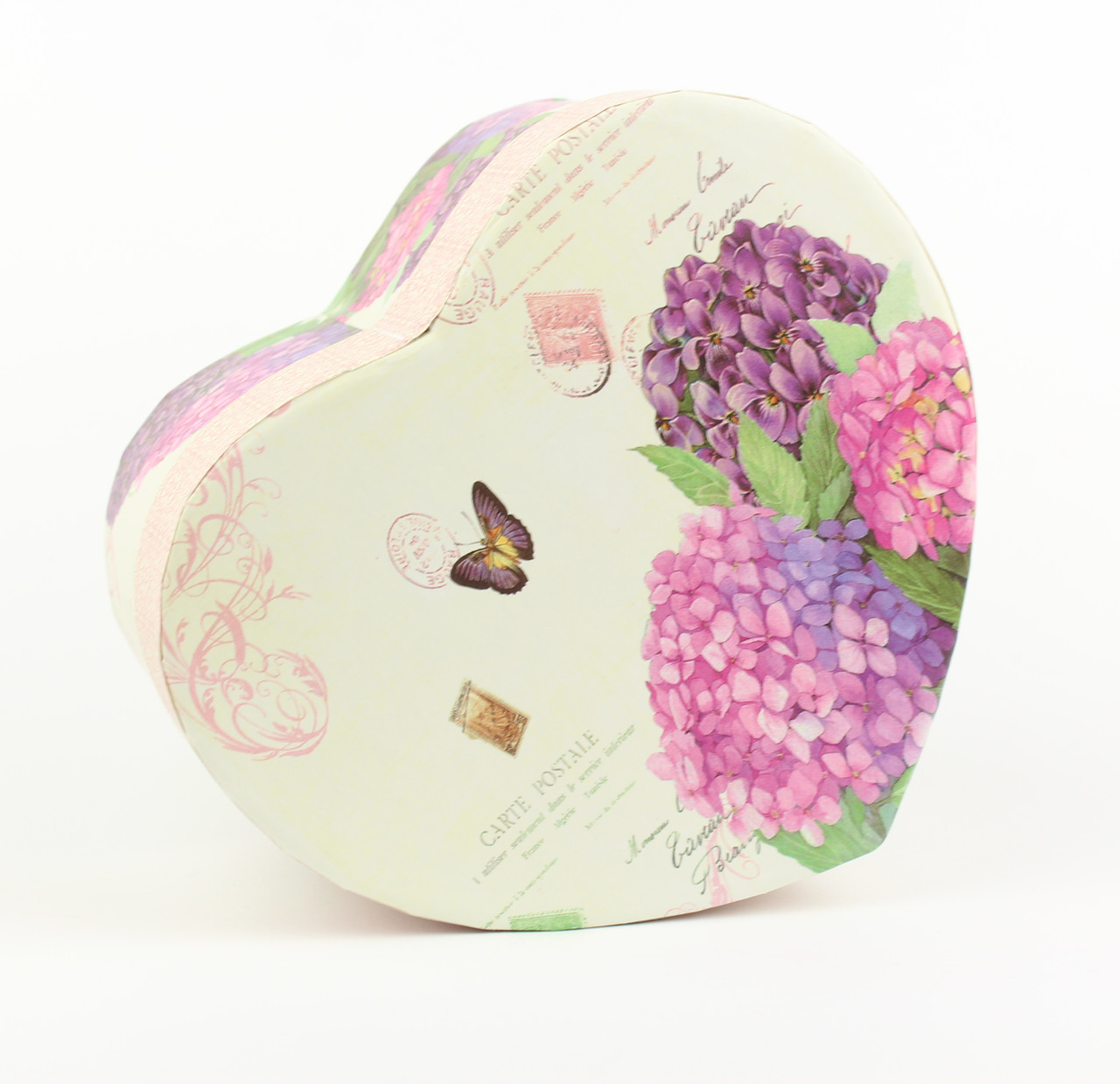 Подарочная коробочка в форме сердца с весенним букетом 15 х 14 х 7,5 см - фото 1 - id-p497936346