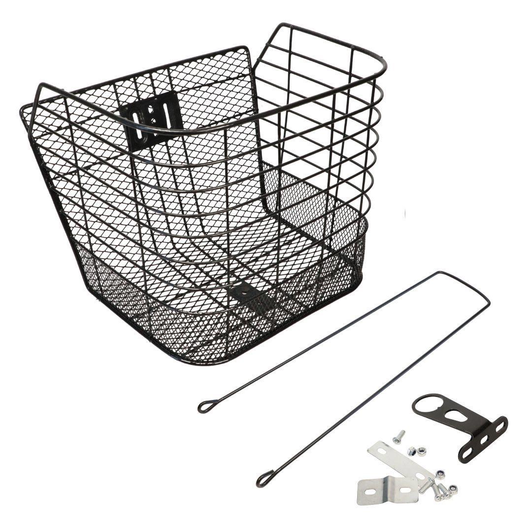 Кошик Сталь під болт і на рульову колонку 24-28" 340*270*260 мм зі стійкою 400L 25,4" CK-001B чорний