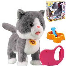 Іграшка на дистанційному керуванні / котик на повідку (ходить, облизує, співає, повторює) арт. 55 G-9