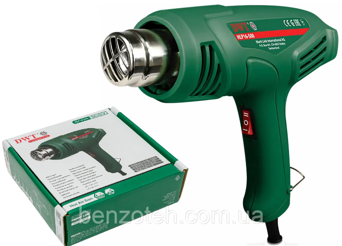 Фен промисловий DWT HLP-16-500 із ступінчастим регулюванням температури, фото 1