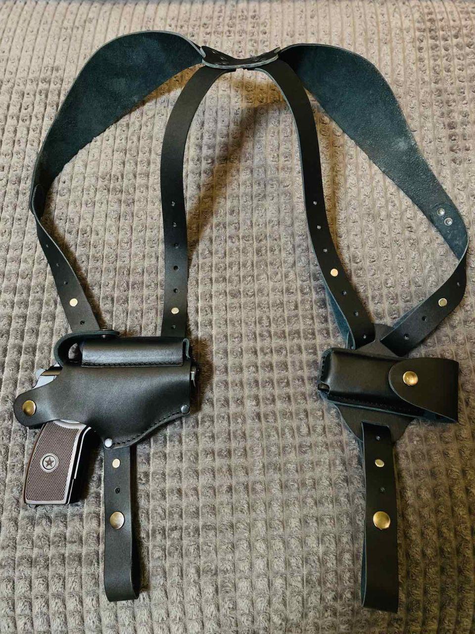 Оперативка ПМ макарова з двома підсумками під магазин не формована шкіряна чорна ., фото 1