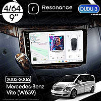 Магнітола Mercedes-Benz Vito (W639) (2003-2006) [кути на штатній - закруглені] DUDU 3 9" QLED, 4/64