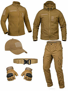 Комплект формы зсу койот 6 в 1 весений, мужской тактический военный костюм с флиской L trjegb