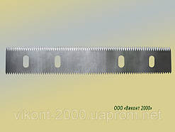 Ніж двосторонній зубчастий 320х54х2,0 мм для картонно-тарного обладнання