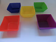 Форми для випічки силіконові мікс 7*3 см 10 шт, фото 3