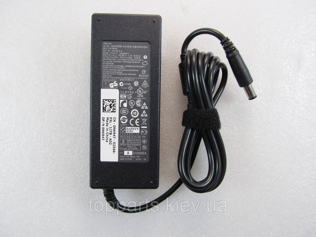 Блок живлення Dell 90W DA90PM111 delta-корпус 19.5 V, 4.62 A, роз'єм 7.4/5.0(pin inside) [3-pin] ОРИГІНАЛЬНИЙ