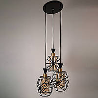 Люстра підвісна в стилі лофт на 3 лампи