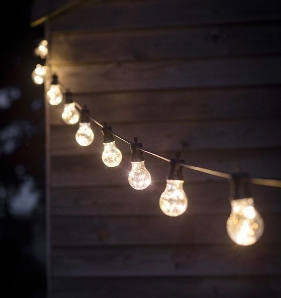 Гірлянда вулична 50 м на 100 ламп*Е27 50 м шнур, крок 50 см, IP65, лампи в комплект не входячи, Чорна