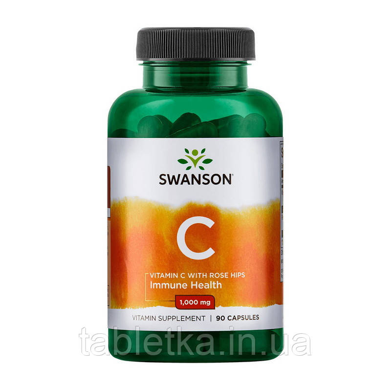 Swanson Vitamin C 1,000 mg with Rose Hips (90 caps)