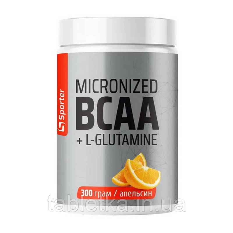 Sporter Micronized BCAA + L-Glutamine (300 g, апельсин)