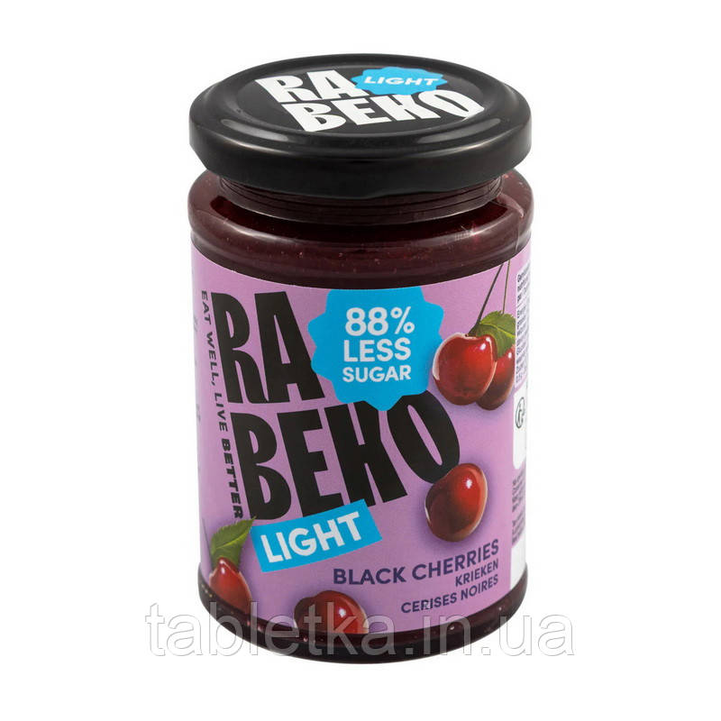 Rabeko Light Jam (230 g, black cherries)