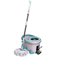 Комплект швабра з відром і віджимом, телескопічна ручка, мікрофібра для підлоги, набір для прибирання HP-35015-1