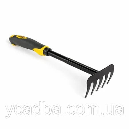 Граблі 5-ти зубі з обгумованою рукояткою, фото 1