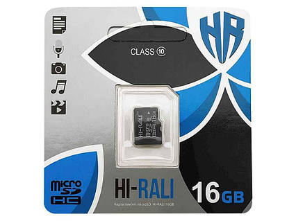 Карта памяти 16Gb Micro SD (10) (-adapter) UHS-I ТМ Hi-Rali