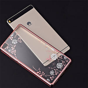 TPU чохол для Huawei P8 LITE зі стразами (2 кольори)