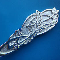 Срібна десертна подарункова ложка з птахами, фото 2