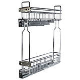 Карго STAR 150мм хром бокове ліве 2 полки з доводчиком Muller, фото 2