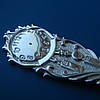 Срібна десертна подарункова ложка з годинником, фото 3