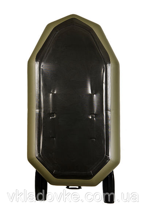 Надувна лодка Барк Bark B-220C з ПВХ одномісна з жорстким дном довжина 220 см вантажопідйомність 197 кг рейковий настил, фото 3