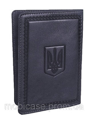 Обкладинка для паспорта VIP (хамелеон сірий) тиснення "GENTLMEN", фото 3