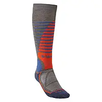 Шкарпетки Bridgedale Men's Ski MidWeight (КОРИЧНЕВИЙ/МОРСЬКИЙ M) висота халяви - до коліна склад - 25% меріносової вовни