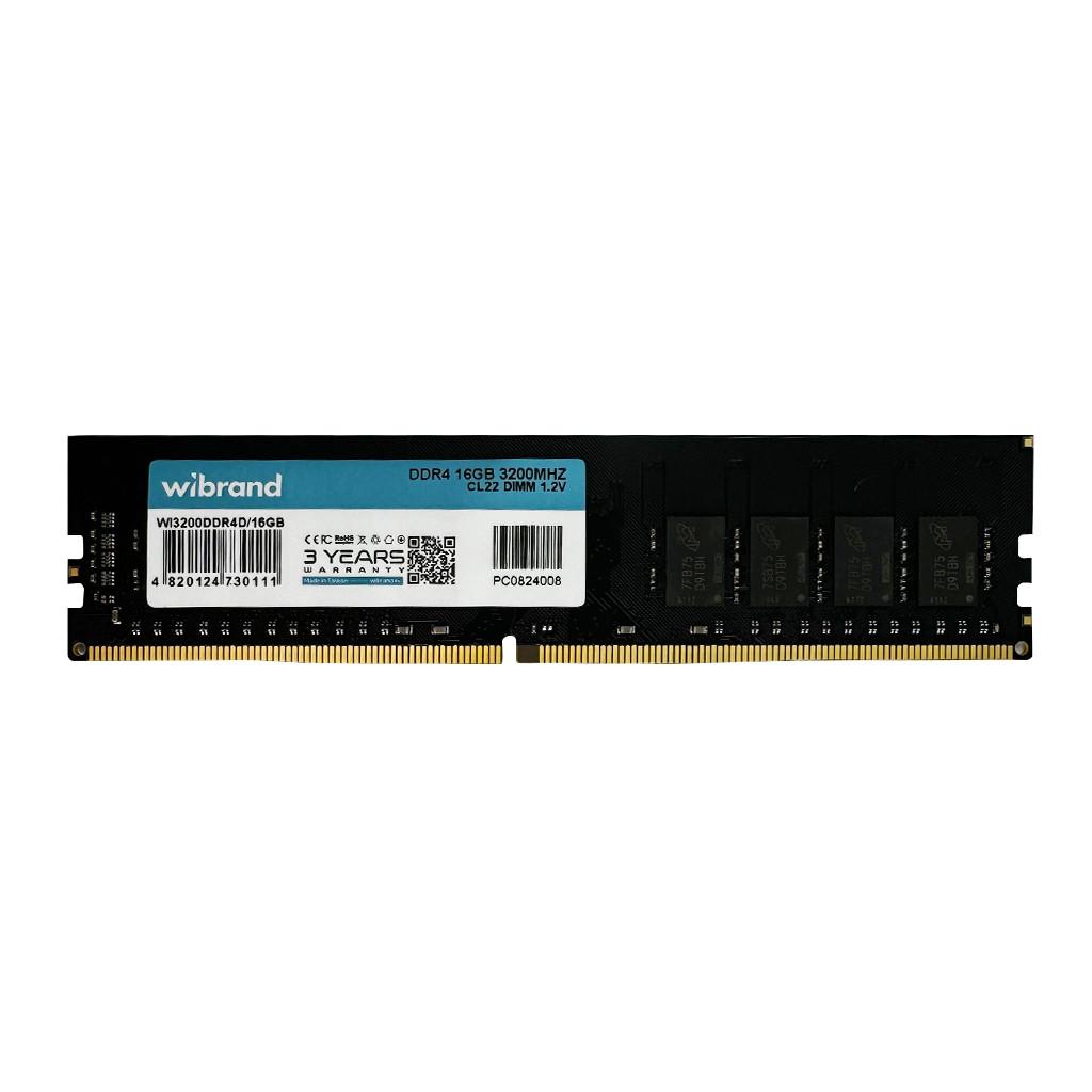 Оперативна пам'ять DDR4 Wibrand 16GB 3200MHz CL22 DIMM (WI3200DDR4D/16GB), фото 1