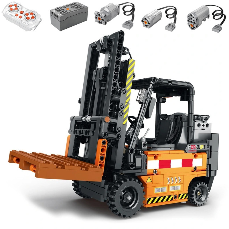 Конструктор навантажувач вилковий з пультом 722 деталей Reobrix Mechanical 22002, фото 1