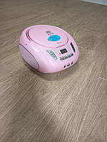 Портативный CD-проигрыватель Boombox с Bluetooth, FM-радио, воспроизведением через USB, входом AUX.