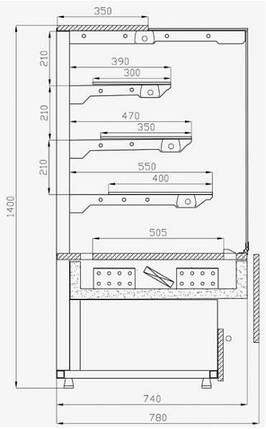 Вітрина для кондитерських виробів Cold C-09 PN-w, фото 2