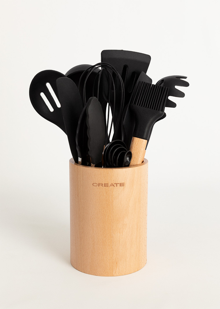 CREATE - KITCHENWARE STUDIO - Набір кухонних аксесуарів з силікону та деревини (11 шт), фото 1