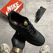 Nike Air Force 1 Low Black Orange (чорні) 41, фото 3