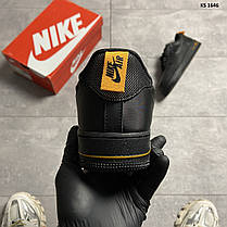 Nike Air Force 1 Low Black Orange (чорні) 41, фото 4