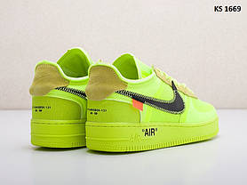 Nike x OFF-White Air Force 1 Low (салатові), фото 4