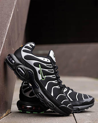 Nike Air Max Plus Tn Black Silver Green ND 44, фото 1
