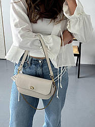 Coach Brook Flap Chain White\Gold [оригінальна коробка] 22х12х5