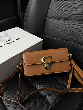 Coach Tabby Shoulder Bag Brown Mini [оригінальна брендована коробка], фото 1