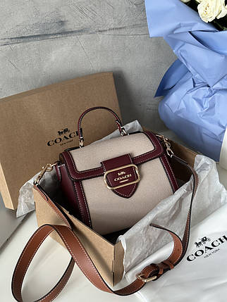 Coach Morgan Top Handle In Signature Canvas Brown Textile [крафтова коробка] 22х16х10, фото 1