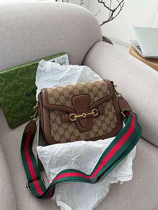 Gucci Lady Web GG Canvas Shoulder Bag  [магнітна коробка] 25х18х7, фото 1