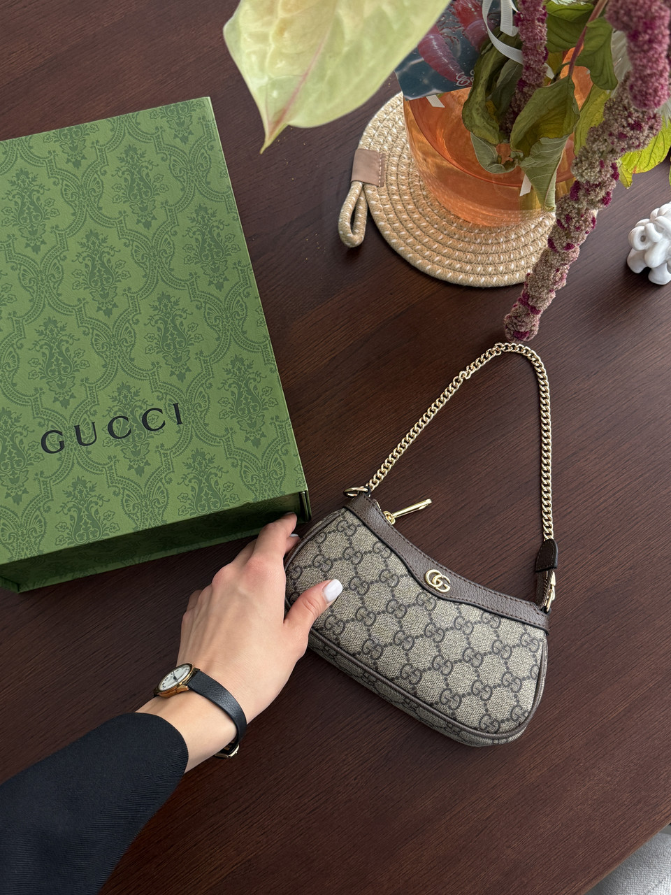 Gucci Ophidia Gg Small Handbag Brown [магнітна коробка] 20x11x4