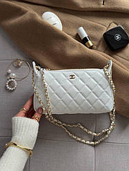 Chanel Mini Boston Chain Shoulder bag White/Gold 21х12х6