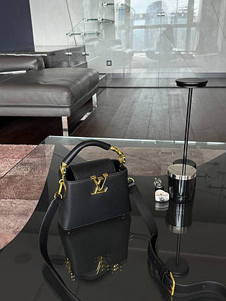 Louis Vuitton Capucines BB Black/Gold Коробка магніт 20x17х7, фото 1