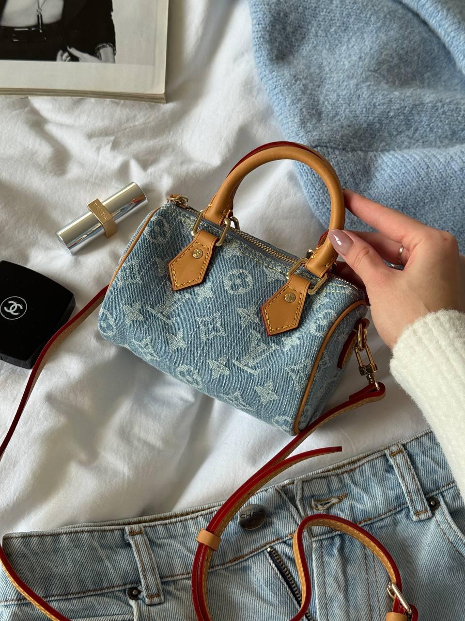 Louis Vuitton Speedy Nano Bag Denim 16х9х8