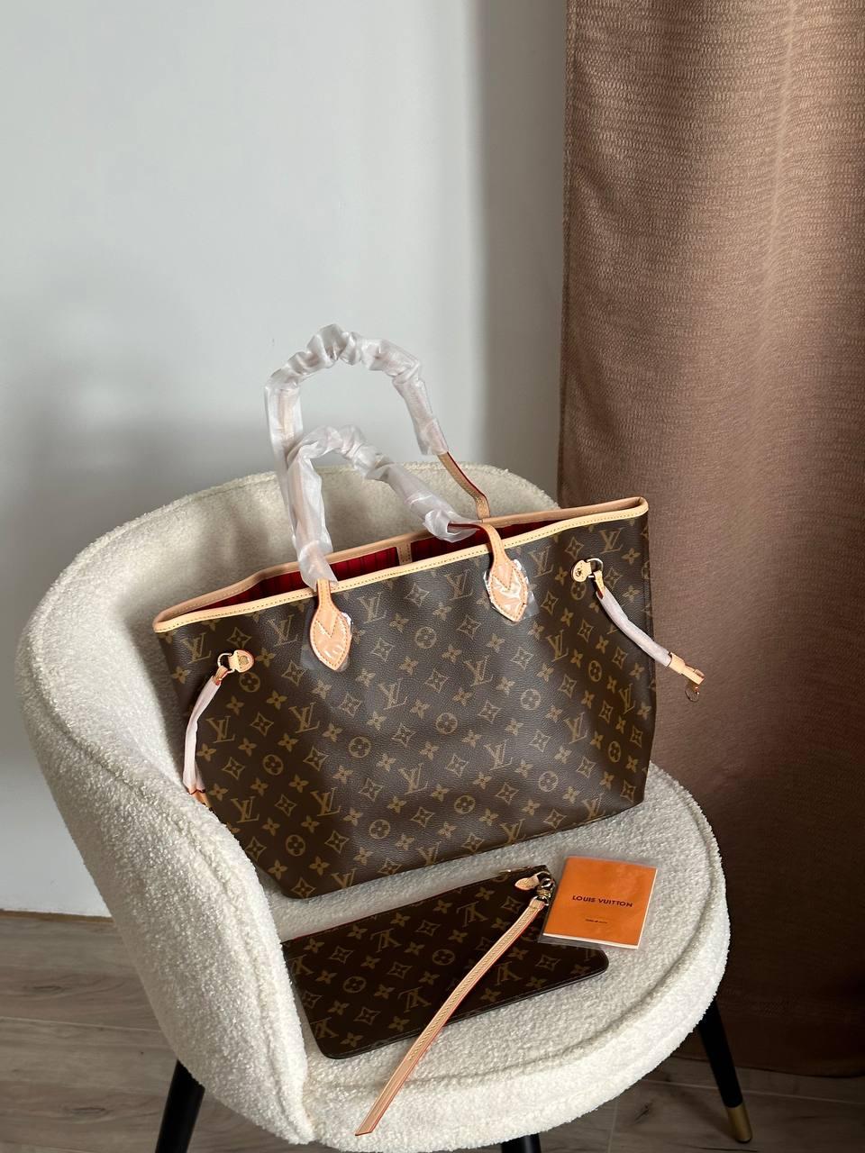 Louis Vuitton Neverfull MM Monogram Canvas  [Магнітна коробка] 43х28х17