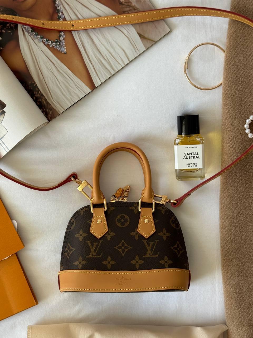 Louis Vuitton Nano Alma Bag Damier Ebene Canvas 18x13x9