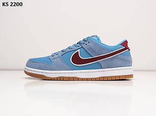 Nike SB Dunk Low Valour Blue Team Maroon (блакитні) 44, фото 2